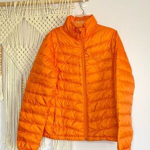 Women's Orange Marmot down Puffer Jacket